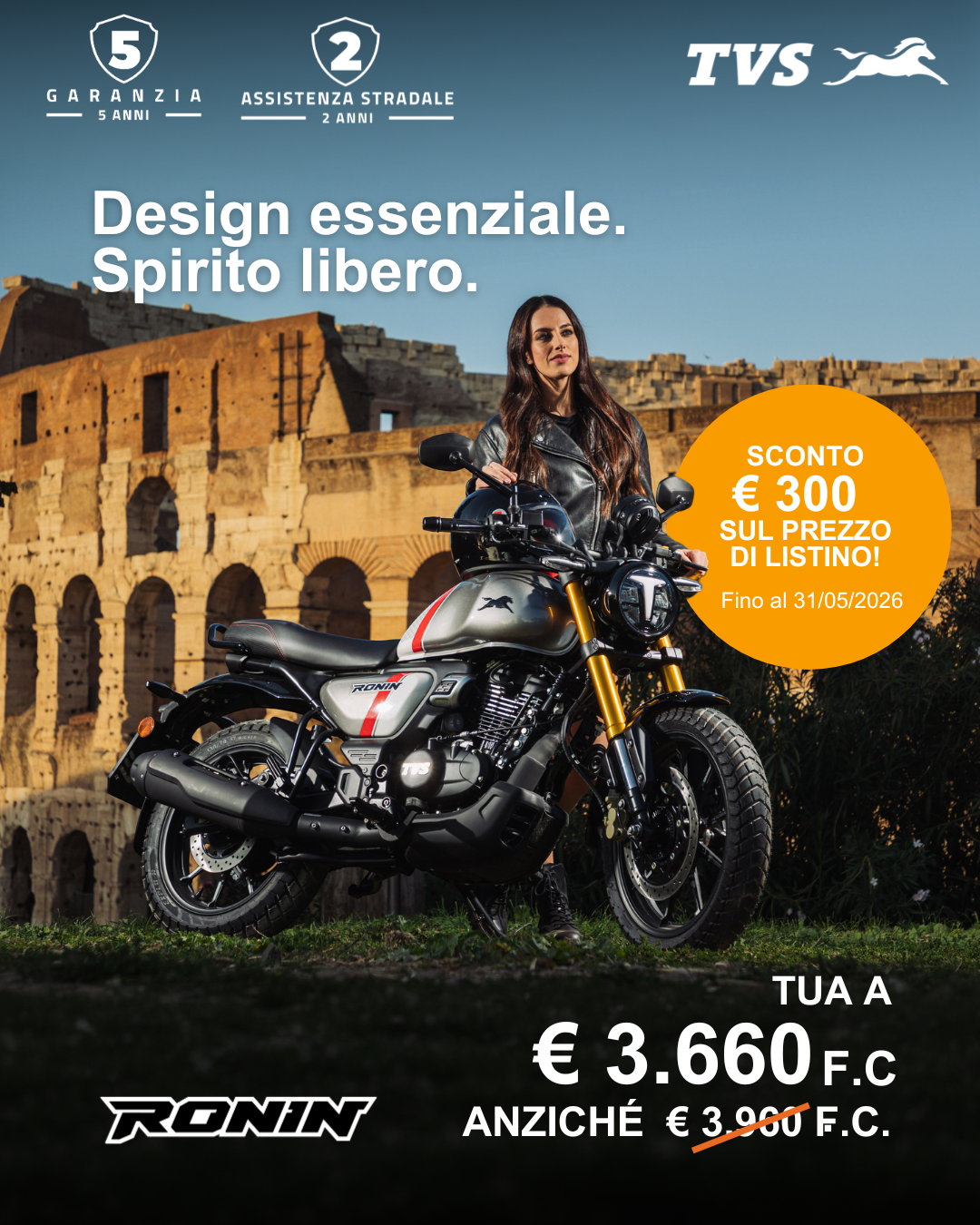 TVS RONIN PROMO MAGGIO